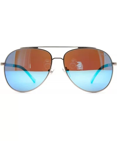 p653 Fashion Aviator Polarized - for Womens-Mens 100% UV PROTECTION - Silver-bluemirror - C0192TGAGN8 $36.71 Aviator