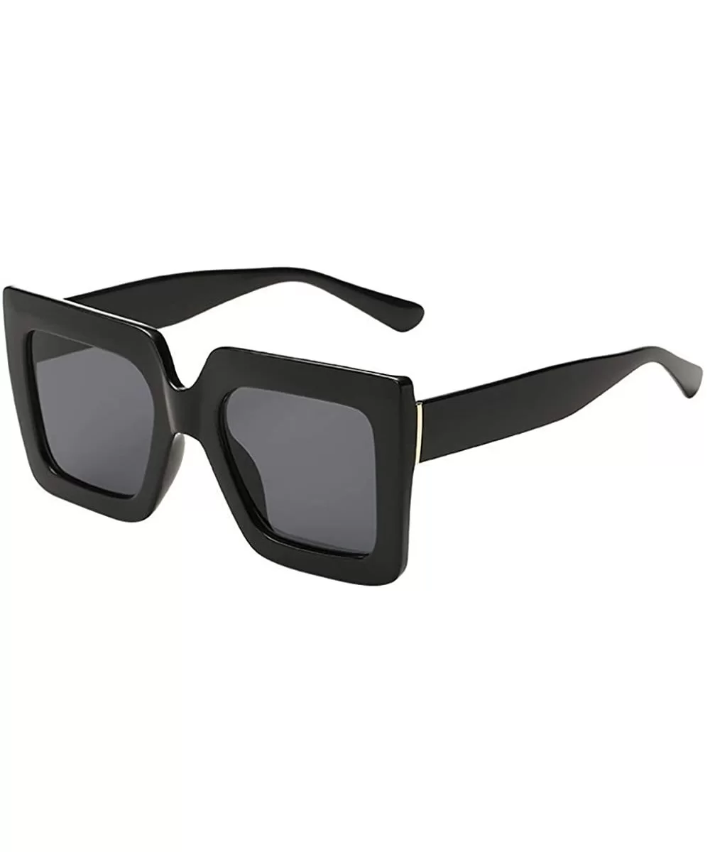 Women Man Square Big Frame Sunglasses Eyewear Retro Unisex Fashion Sunglasses - G - CZ18SX3H47K $11.45 Sport