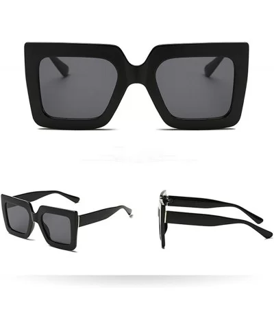 Women Man Square Big Frame Sunglasses Eyewear Retro Unisex Fashion Sunglasses - G - CZ18SX3H47K $11.45 Sport