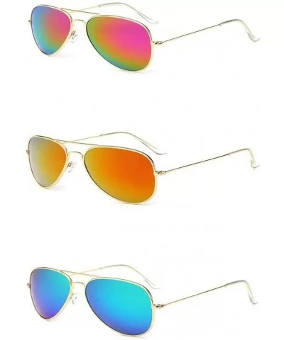Classic Polarized Aviation Sun Glasses Eyewear Pilot Sunglasses Suitable Men/Women (Color 7) - 7 - C21997LHDLD $65.93 Round