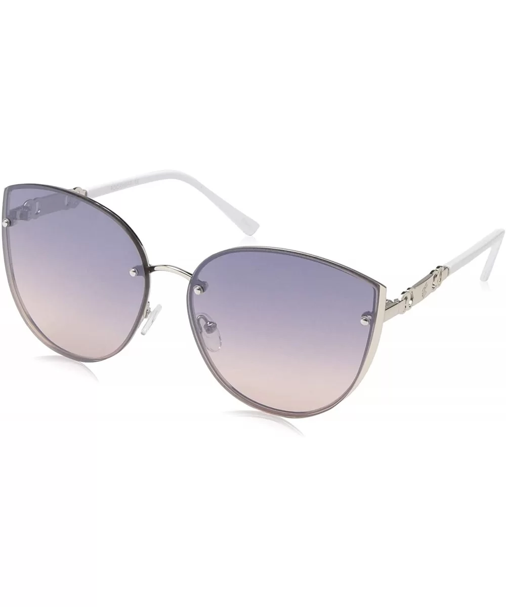 womens R3285 Cat-Eye Sunglasses - Silver White - CD18O39MS0Z $47.72 Cat Eye