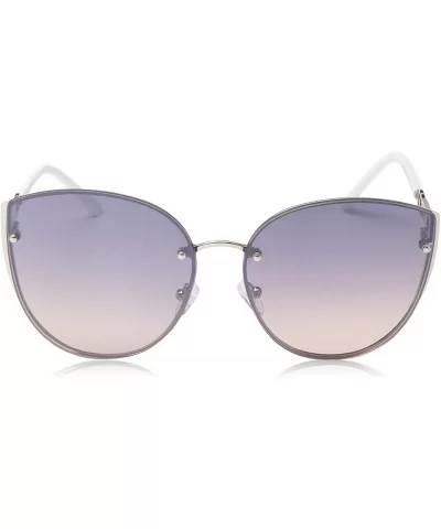 womens R3285 Cat-Eye Sunglasses - Silver White - CD18O39MS0Z $47.72 Cat Eye