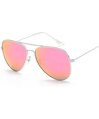 Retro Men Women Sunglasses Metal Aviator Polarized Mirrored Oversized Glasses Eyewear - Pink - C818DH59I5E $33.68 Aviator