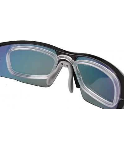 Polarized Sunglasses Motorcycle Baseball - White&blue Lens - C818R80GATT $22.68 Sport