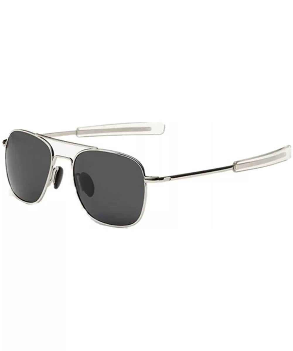 Men Retro Coating UV400 Polarized Sunglasses Male Sport Driving Sun Glasses - Silver Grey - CS182ZEWEYU $12.57 Square