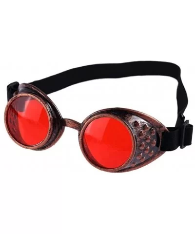 Vintage Style Steampunk Goggles Welding Punk Glasses Cosplay - CL12JUFQGQT $13.32 Oval