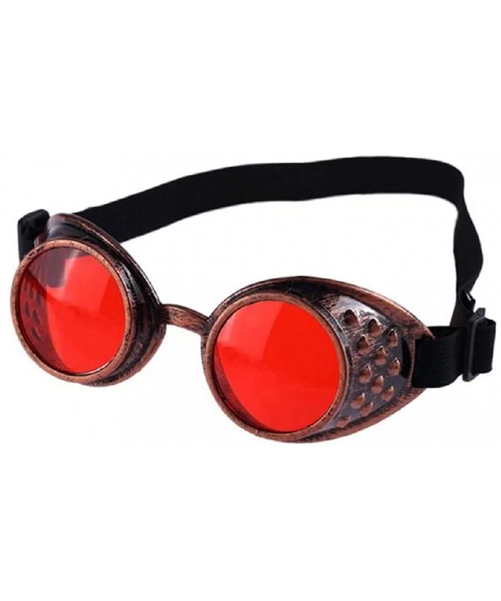 Vintage Style Steampunk Goggles Welding Punk Glasses Cosplay - CL12JUFQGQT $13.32 Oval