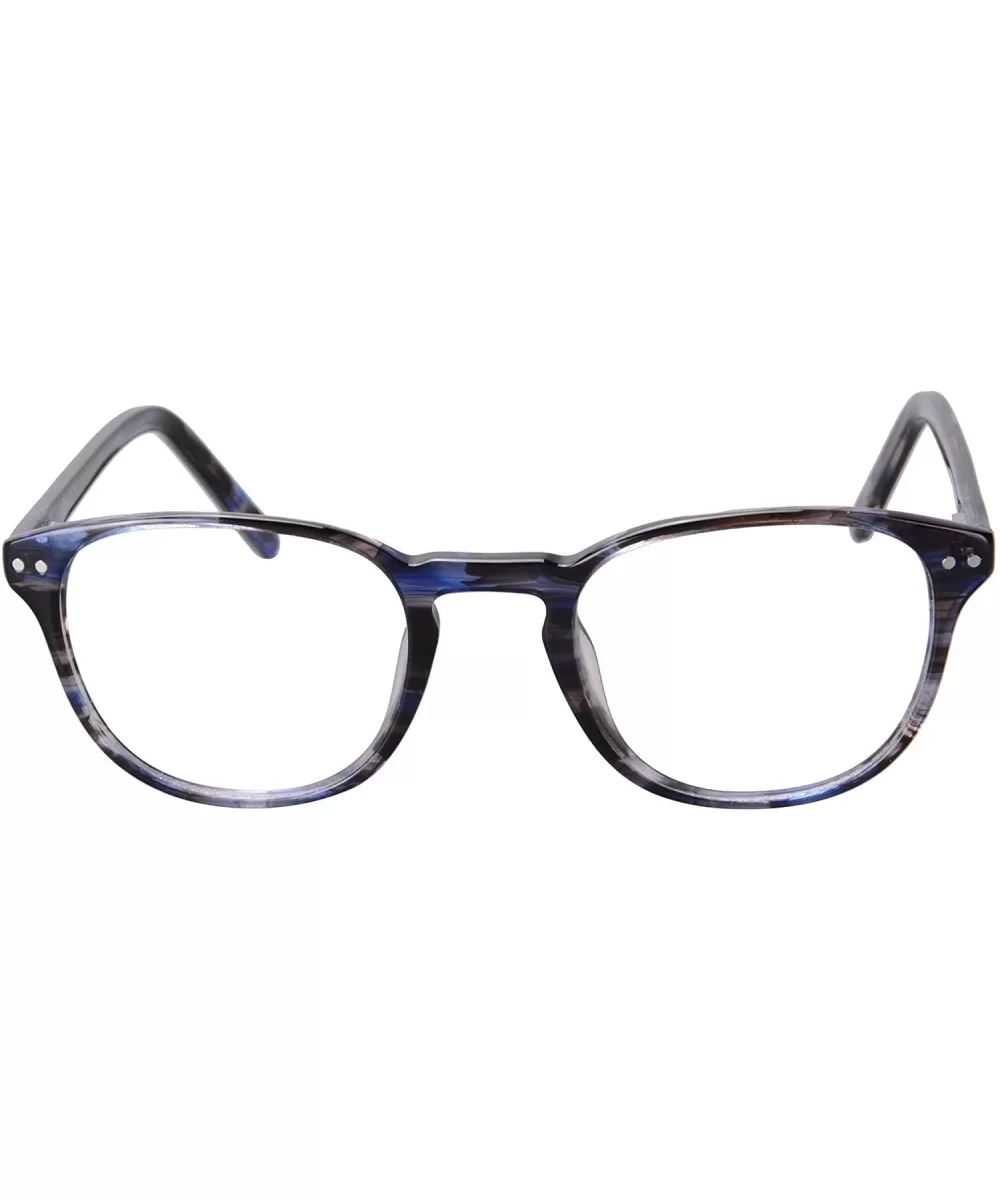 Photochromic Sunglasses Customized Transition Eyeglasse PG81 - Blue Stripe - CW180L9KTOH $74.11 Oval