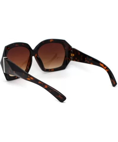 Womens Rock Candy Thick Plastic Butterfly Mod Sunglasses - Tortoise Brown - CJ18WROQ4T4 $12.45 Butterfly