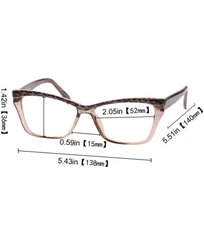 Womens Leopard Butterfly Reading Glasses Fashion Eye Glass Frame - Gray - CS18IIS40YC $12.62 Rimless