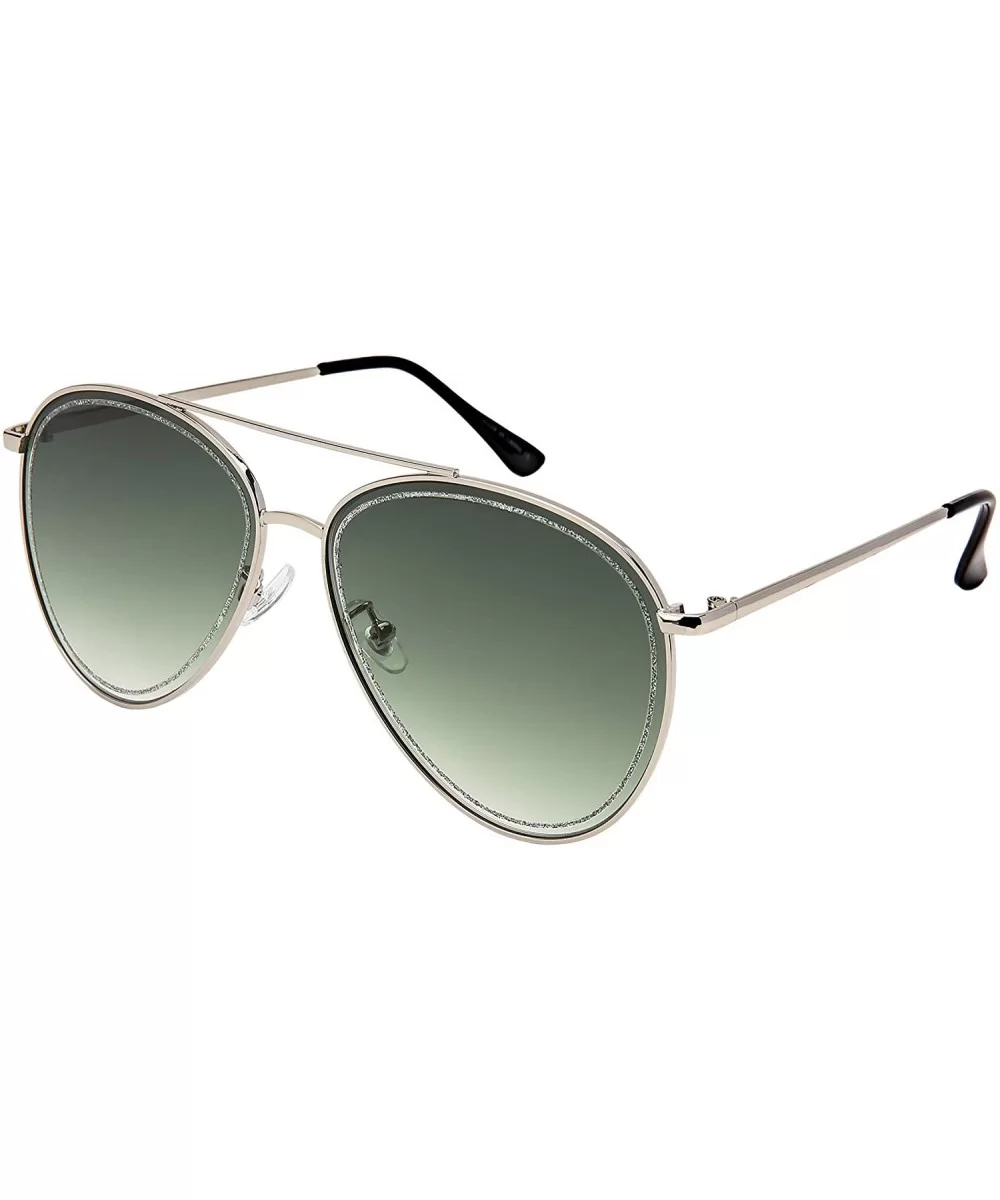 Flat Top XL Aviator Sunglasses for Men Women Pilot Sunglass Top Gun 5152 - CU18M63EHYU $12.30 Oversized