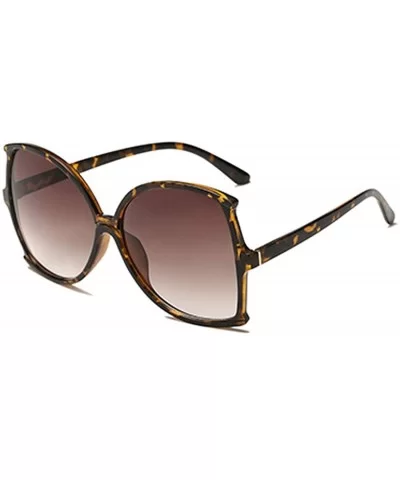 women fashion Simple sunglasses Retro glasses Men and women Sunglasses - Leopard Print - CQ18LL9LLXQ $12.51 Sport