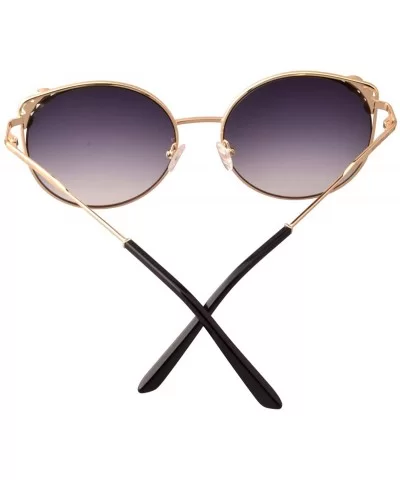 Classics Metal Round Shades Women's sunglasses Decorated with Pearl and Rhinestone - Bright Gold - CQ192XAM9LN $21.41 Round
