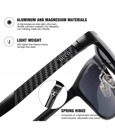 Men's Sports Polarized Al-Mg Metal Frame Sunglasses UV Protection Sunglasses for Men 8200 - Black - CC189HM8M7Y $34.40 Sport