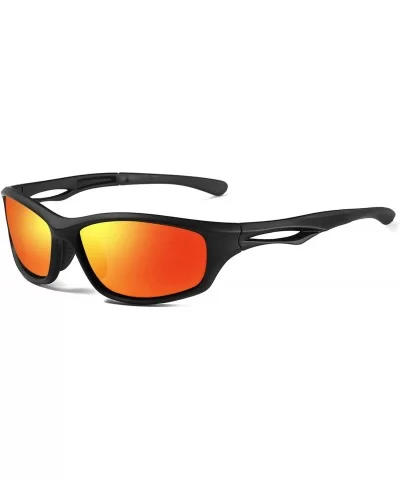 Polarized Sports Sunglasses for Men/Women TR90 soft Frame Unisex Driving sun glasses for Cycling Fishing - Red - CR18K5XZLZU ...