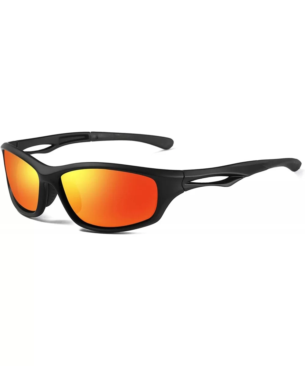 Polarized Sports Sunglasses for Men/Women TR90 soft Frame Unisex Driving sun glasses for Cycling Fishing - Red - CR18K5XZLZU ...