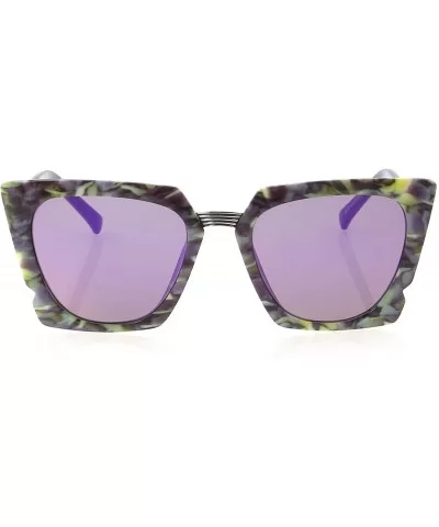 Designer Oversized Men Women Sunglasses UV400 Protection 508 - Purple - CR12FODNXRV $46.19 Rectangular