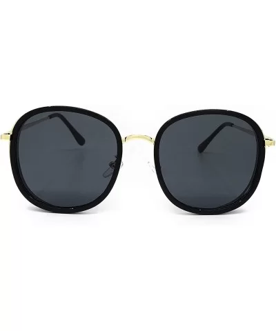 6080 Premium Oversize XL Steampunk Flat Aviator Vintage Hippie Retro Womens Mens Brand Designer Style Sunglasses - C418HH73GK...