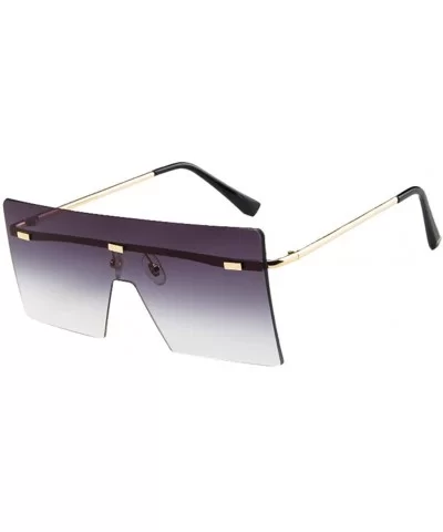 Women's Metal Aviator Sunglasses with Signature Logo Temple and 100% UV Protection - Dark Gray - CO199ASHKM0 $14.84 Oversized