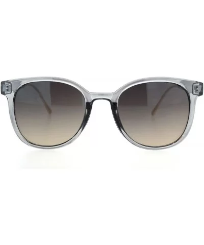 Mod Horn Rim Elegant Chic Metal Ear Loop Plastic Sunglasses - Slate Gold Brown - C118OK88RGD $18.07 Rectangular