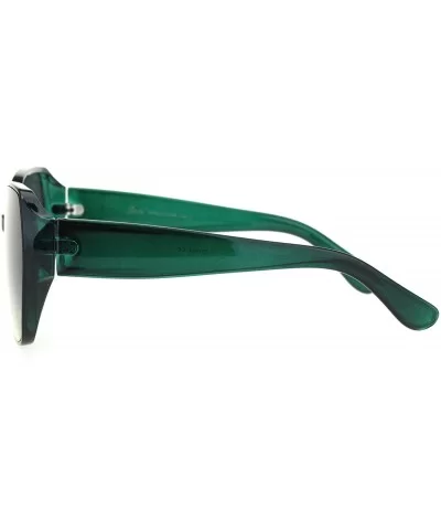 Womens Classy Designer Fashion Plastic Squared Butterfly Sunglasses - Green - CE18OGE0MC3 $12.68 Butterfly