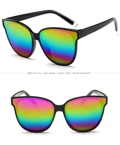 Vintage Sunglasses for Women - Oversized UV 400 Protection Sun Glasses Plastic Frame Mirrored Shades - E - CO196ES3MA9 $10.13...