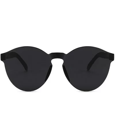 Unisex Fashion Candy Colors Round Outdoor Sunglasses Sunglasses - Black - C9190RD8QOR $20.85 Round