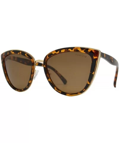 Polarized - Women Cat Eye Metal Bridge Oversized Design Sunglasses - UV Protection - CO18ORR5R6R $24.83 Aviator