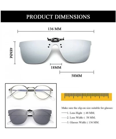 Polarized Clip-on Sunglasses for Prescription Glasses Anti Glare Driving Glasses Flip Up Sunglasses for Men Women - CO196M7RS...