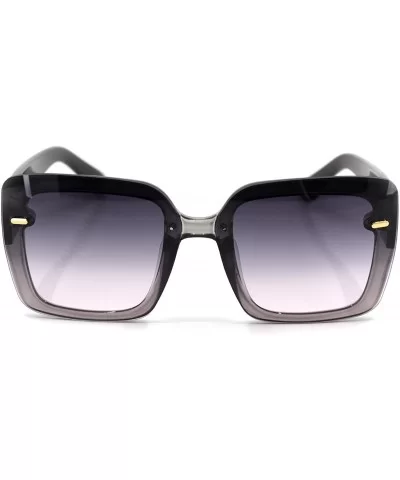 Womens Exposed Lens 90s Rectangular Butterfly Chic Diva Sunglasses - Slate Smoke - CN18TDNU23C $17.62 Rectangular