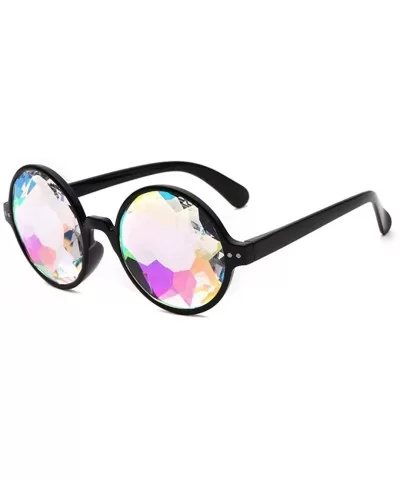 Festivals Kaleidoscope Glasses Rainbow Prism Sunglasses Goggles Party Shades Summer Eyewear - Black Frame - CF18TGMTE9Z $41.8...