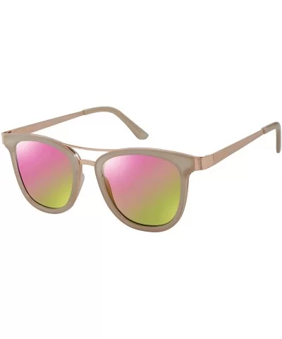 womens Ld216 Square Sunglasses - Nude / Rose Gold - CL180NYL46N $63.35 Square