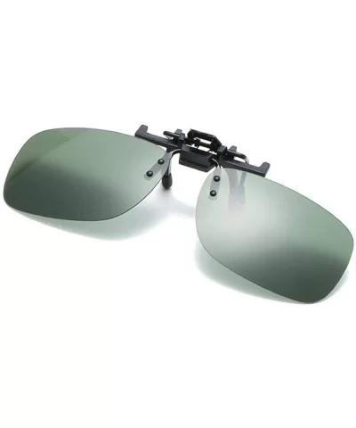 2019 Fashion Polarized Sunglasses Clip Men Top Brand Designer Sun Silver - Night Vision - CS18XQY9L7K $12.05 Aviator