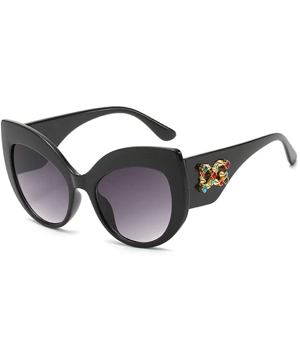 Fashion Diamond Sunglasses Personality Shooting - CM18XCW8LGT $73.68 Cat Eye
