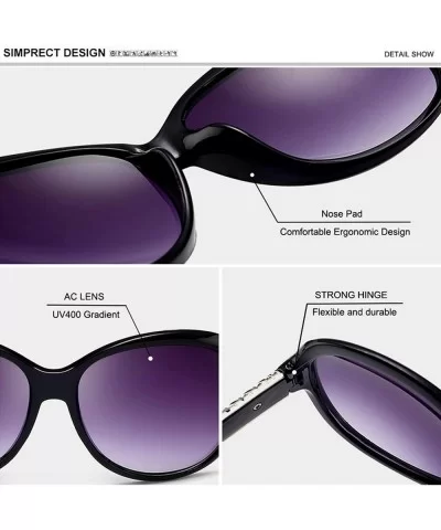 Round Sunglasses Women 2019 Black Oversized Retro Vintage Big Sun Glasses Shades Zonnebril Dames - Black - CM197A20TXM $46.71...