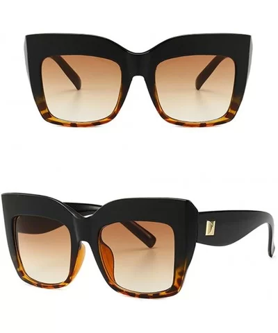 Unisex Cat Eye Oversized Sunglasses for Women men Vintage rivet Sun Glasses UV protection lens - C4 - CO198YWO5W8 $12.51 Cat Eye
