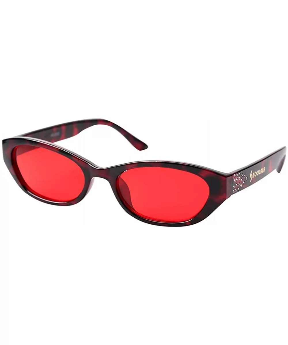 Womens Anti-Blue Light Small Cat Eye Cute Reading Glasses - Tortoise Frame/Red Lenses - CK18XOMGQZG $12.42 Cat Eye