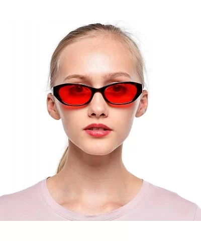 Womens Anti-Blue Light Small Cat Eye Cute Reading Glasses - Tortoise Frame/Red Lenses - CK18XOMGQZG $12.42 Cat Eye