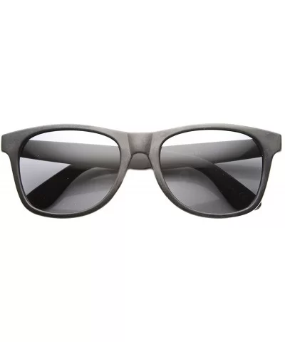 Mens Retro Classic Clean Plastic Horned Rimmed Sunglasses - Grey Smoke - CC11Y9LPEHH $12.04 Wayfarer