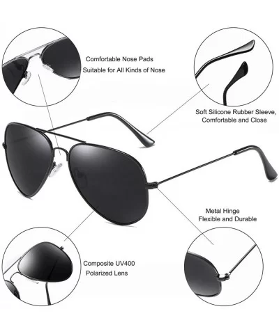 Classic Aviator Sunglasses for Men Women Metal Frame Mirrored Flat UV400 Lens Protection - C018S5RK07E $10.98 Aviator