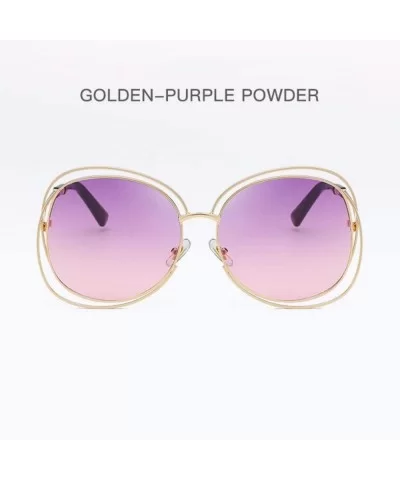 Solar glasses - circular frames - sunglasses - bimetallic rings - anti-ultraviolet women's style - A - CP18Q0HOMU5 $42.60 Ove...