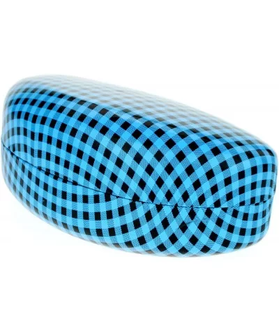 Checker Pattern Hard Case for Sunglasses & Glasses Protective Case - Blue - CX1803NMXNT $16.86 Oval