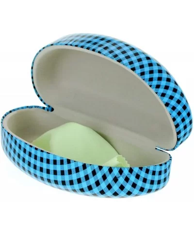 Checker Pattern Hard Case for Sunglasses & Glasses Protective Case - Blue - CX1803NMXNT $16.86 Oval