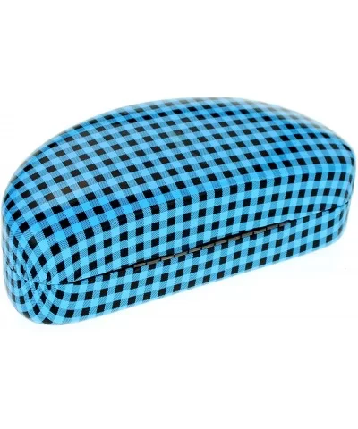 Checker Pattern Hard Case for Sunglasses & Glasses Protective Case - Blue - CX1803NMXNT $16.86 Oval