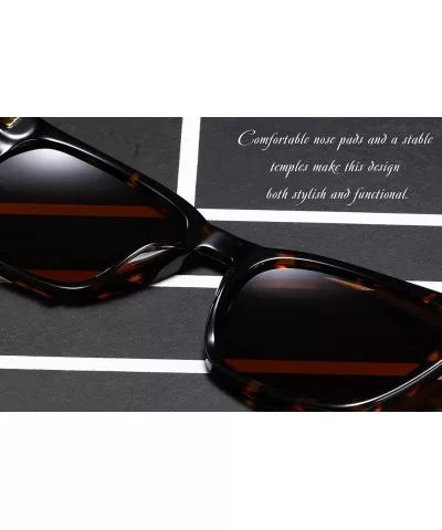 Vintage Polarized Sunglasses Protection - Tortoise Frame / Brown Lens - CA18L0I9IXG $32.53 Square