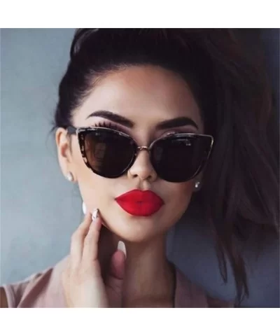 Vintage Cat Eye Sunglasses Women Sexy Clear Leopard Eyewear Metal Frame Sun Glasses Fashion YJHH0167 - CI197Y6KWI5 $45.18 Cat...