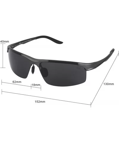 Men Sports Style Polarized Sunglasses Outdoor Driver Goggle Sunglasses - Black - CW180ES0YW8 $36.90 Sport