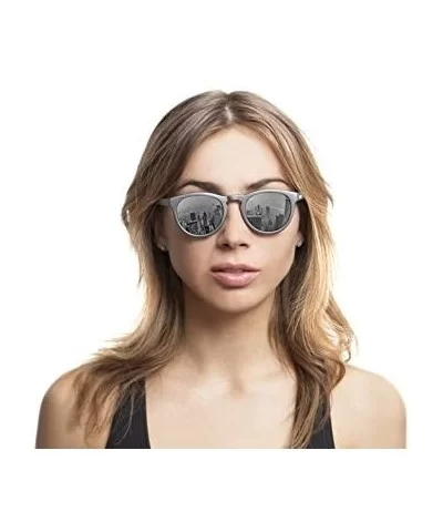 Polarized Unbreakable ROUND Sunglasses- Silver Frame- Silver Mirror Lens - CE12ODZLVP1 $22.84 Round