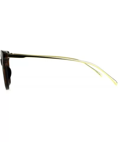 Womens Mod Chic Oversize Cat Eye Metal Arm Luxury Sunglasses - Brown Tortoise - CS180QEONMA $18.22 Cat Eye