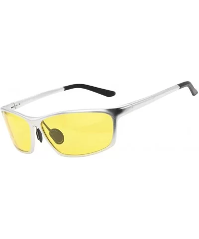 Anti Glare Night-vision Glasses For Headlight Polarized Driving Glasses 2179 - Silver /Yellow - CE18EZO4NST $28.95 Wrap